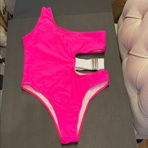 Shein Sz L One piece Fuchsia Swimsuit